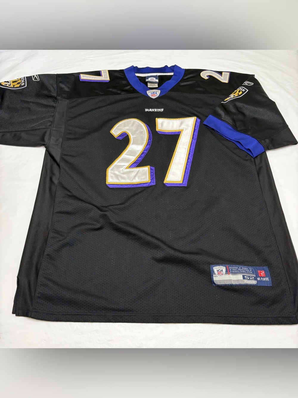 Ray Rice #27 Reebok Jersey Baltimore Ravens Black Men’s 52 XXL